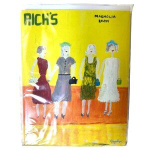 VTG Richs Magnolia Room 5 Cards Set Art Joycelyn Hairston Atlanta Society Women